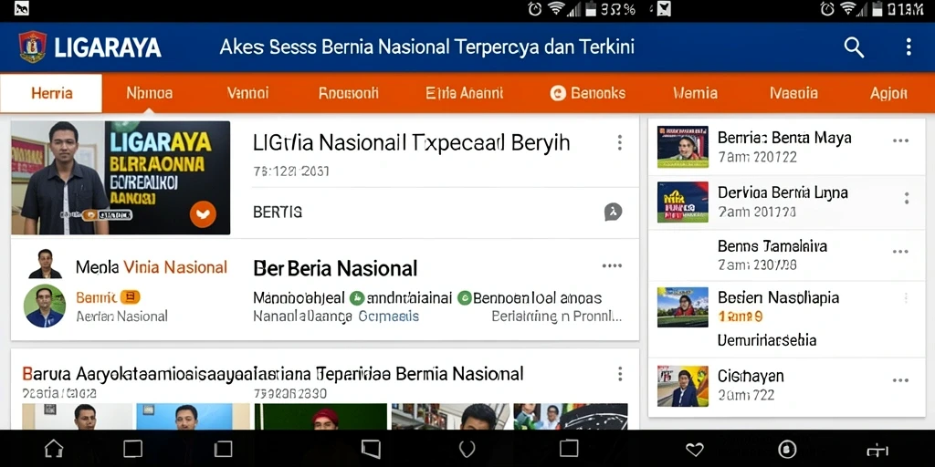 Tampilan antarmuka utama LIGARAYA yang informatif.